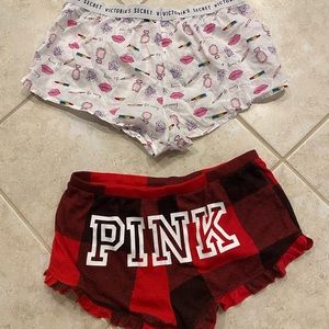 2 victoria secret sleep shorts